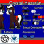 Crystal Yazaran Reference Sheet