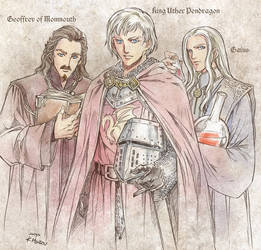 Young Uther, Gaius,Geoffrey
