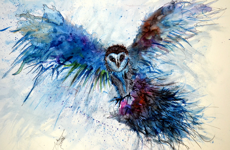 'watercolour owl'