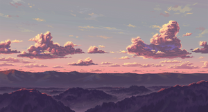 Sunset (anime style)