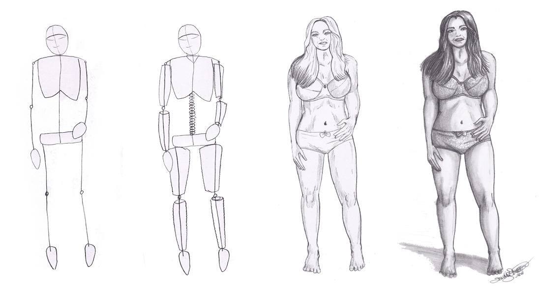 FOUR STEP FIGURE DRAWING PROCESS by SCT-GRAPHICS on DeviantArt