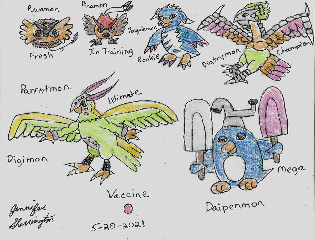 Penguinmon forms by jlsinc on DeviantArt