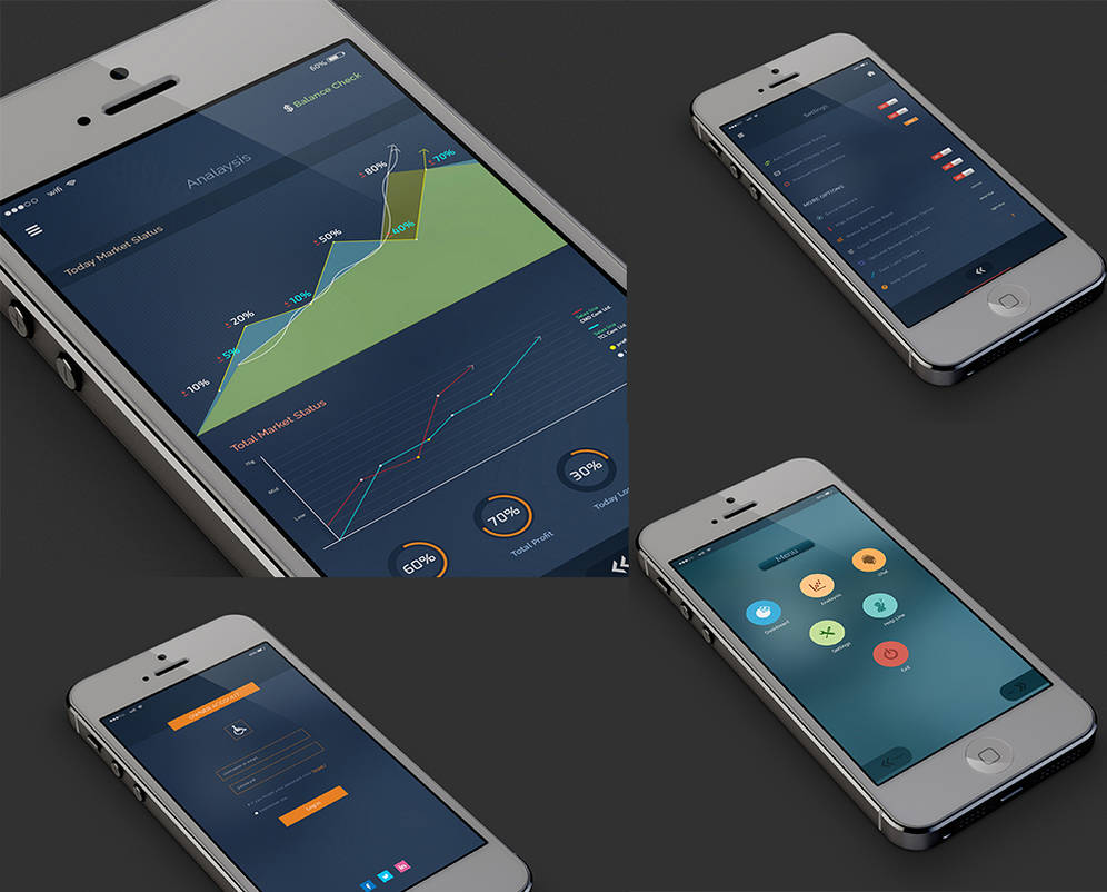 Market Status IOS Apps UI/UX design by hazratali2020