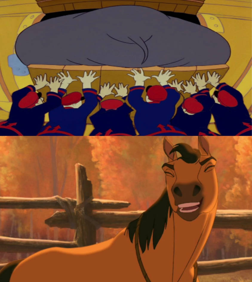 Spirit laughs at the Matriarchs big rump stuck by Gatormvl on DeviantArt