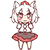 Cute wolf girl dancing emoticon/avatar