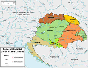 Map Union of the Danube (Greater Germany)