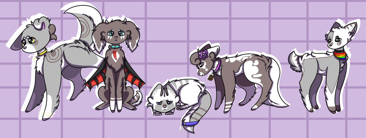 MC Diaries Main Five Dogs by buggerspng on DeviantArt