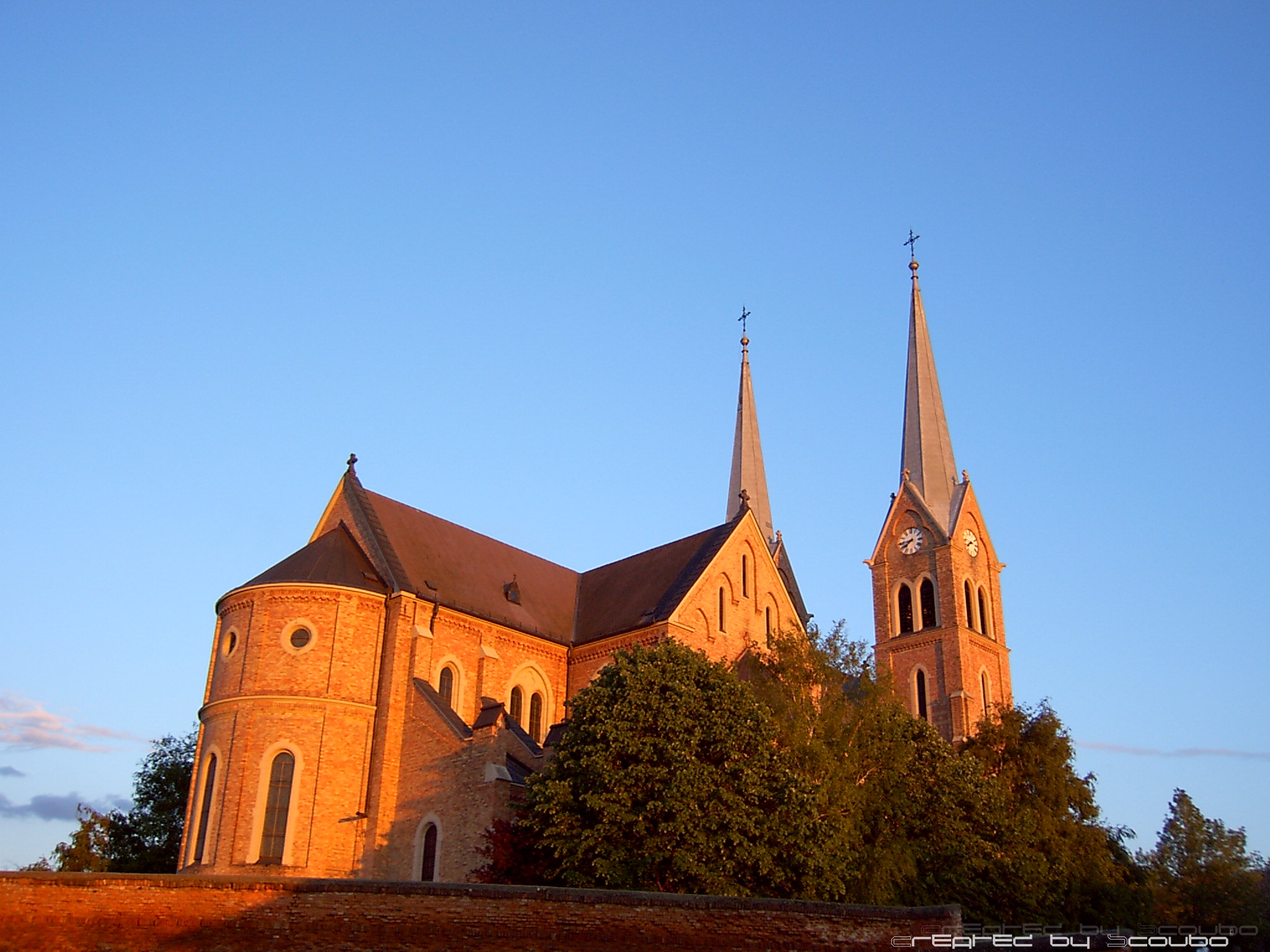 Church in sunset