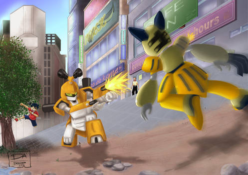 Fan Art Medabot : Metabee Vs. Sumilidon