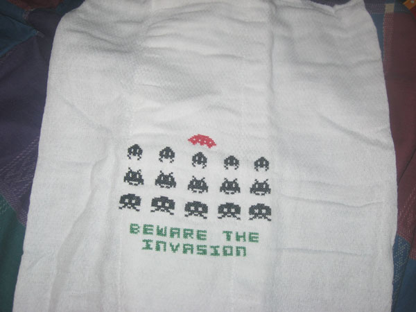 Space Invaders Baby Towel