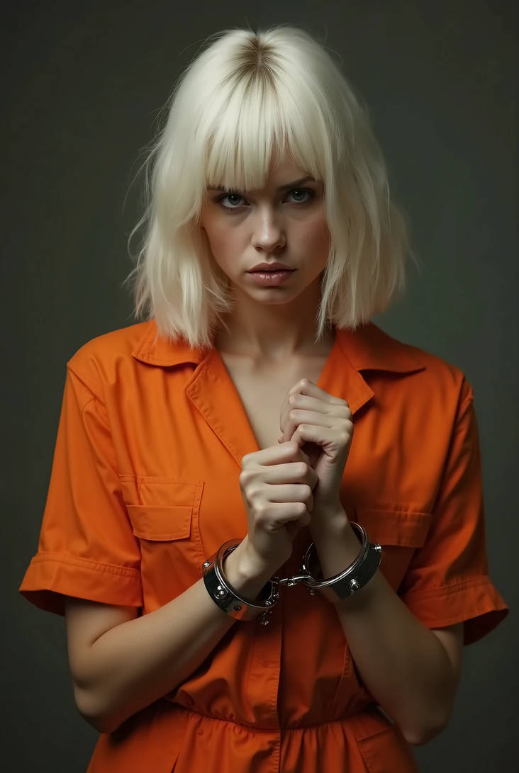 Woman inmate imprisoned and handcuffed. by TiedToArt on DeviantArt