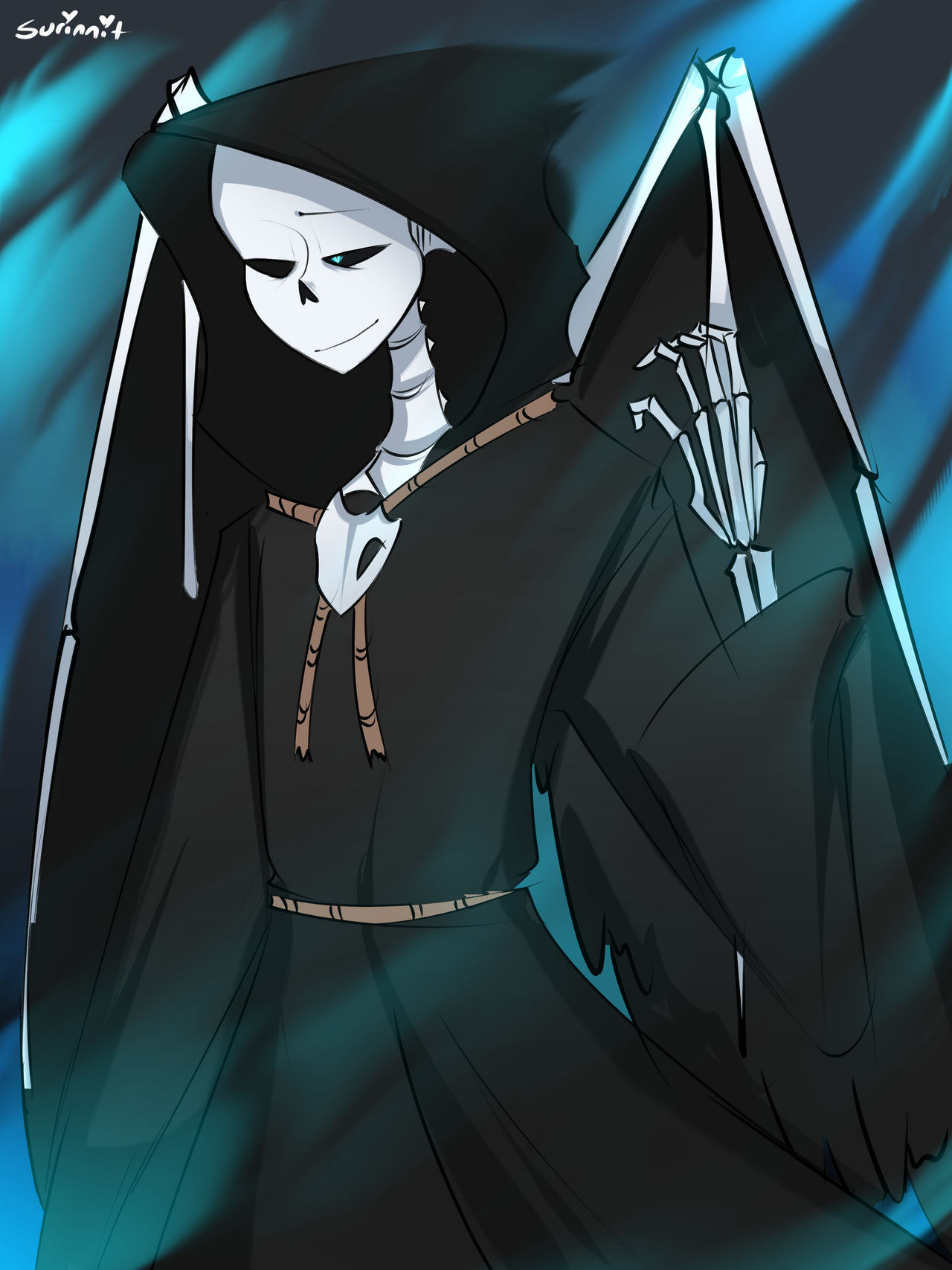 Reaper sans (but it actually has effort in it uwu) by Surinnit on DeviantArt