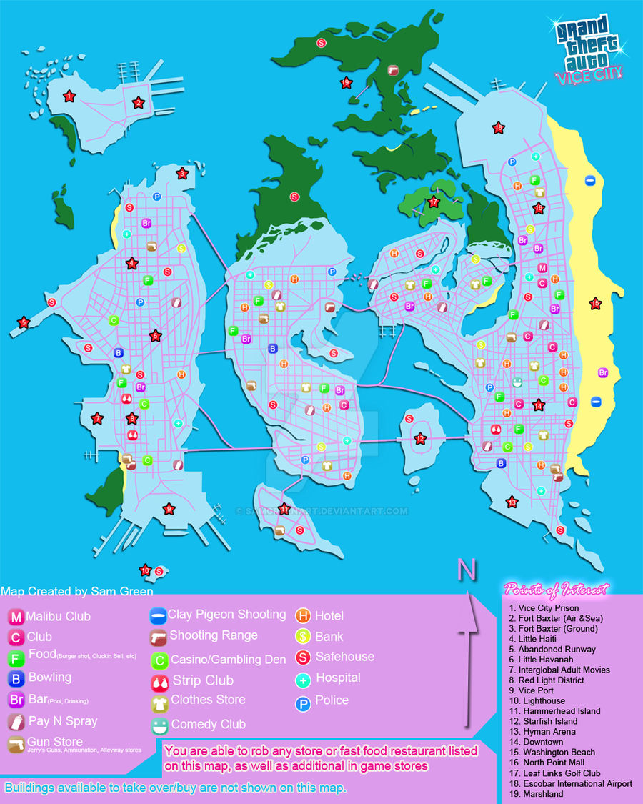 Revised Vice City Map