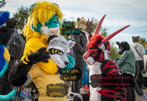 Bullies - Fursuit Paintover with text