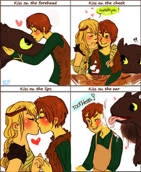 How to train your dragon Kiss Meme!