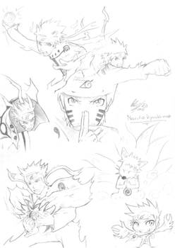 Sketching Naruto Uzumaki Kyuubi/Biju Mode