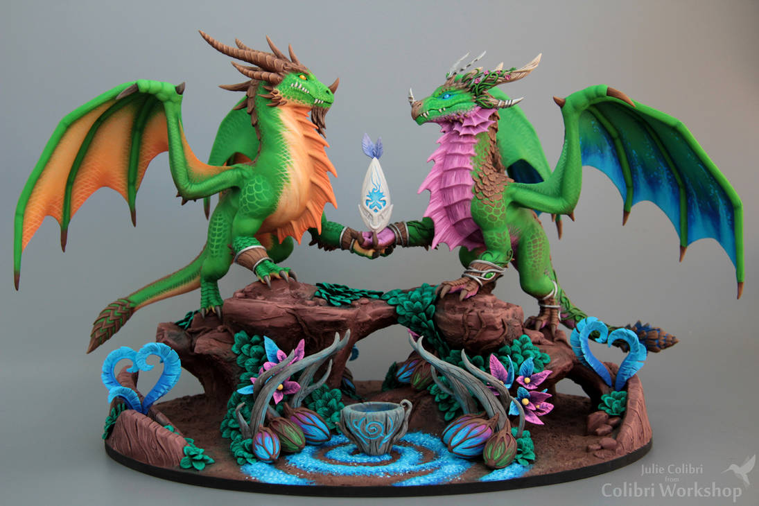 Eranikus and Ysera (World of Warcraft sculpture)