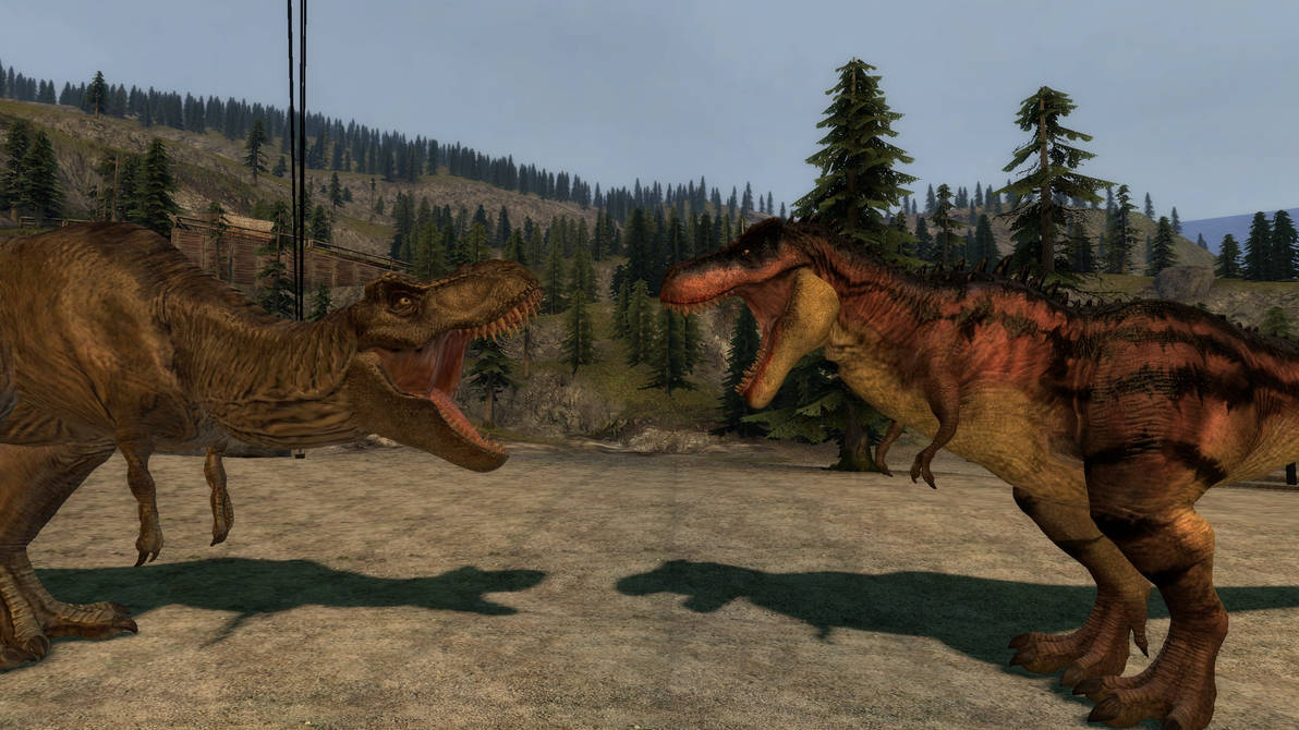 t rex vs tarbosaurus by richardtheallosauru on DeviantArt