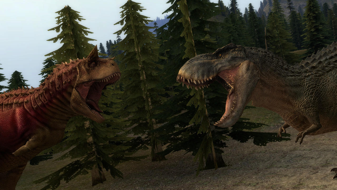 Disney Carnotaurus vs V-Rex by richardtheallosauru on DeviantArt