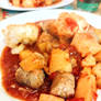 Sausage and Tomato Casserole With Dumplings