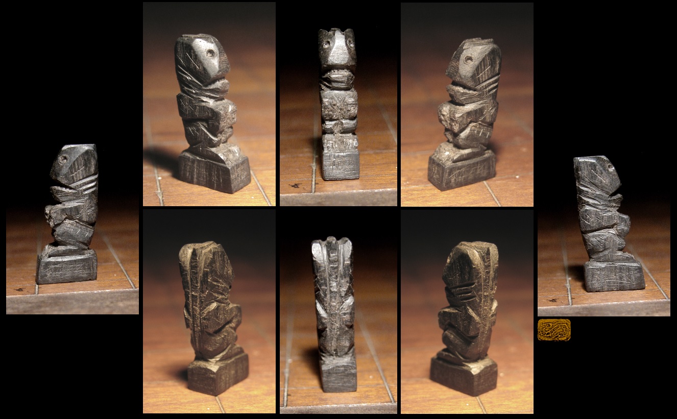 Ebony Dagon Deep One Amulet - 3/4 inch carving
