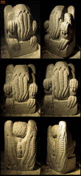Massive Stone Cthulhu Idol in Progress