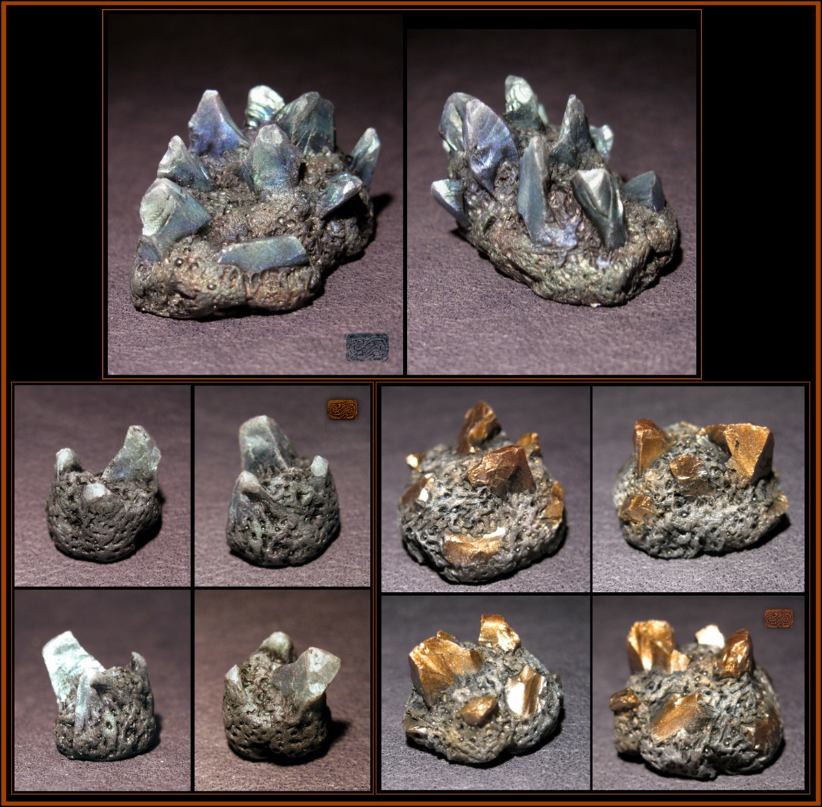 Meteorite Crystals - cast resin sculpts