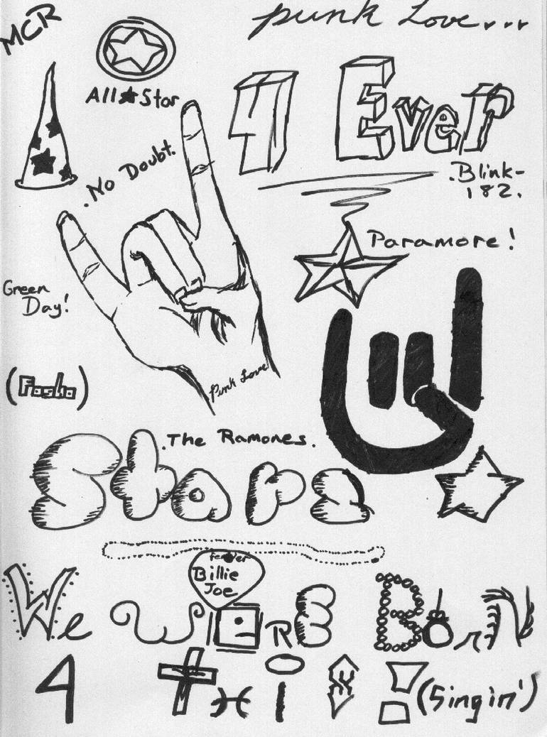 Punk Sign Writing Punk Symbols by Chrystalblueisboo on DeviantArt