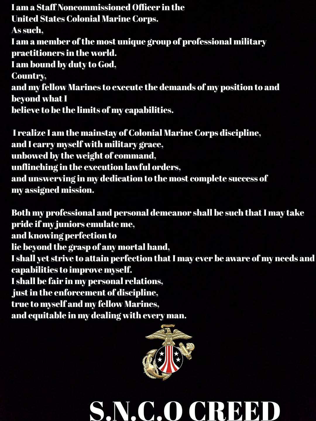 SNCO CREED by ShadowTankM1A1 on DeviantArt