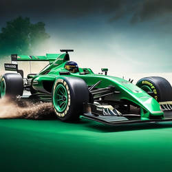 Green F1 Car