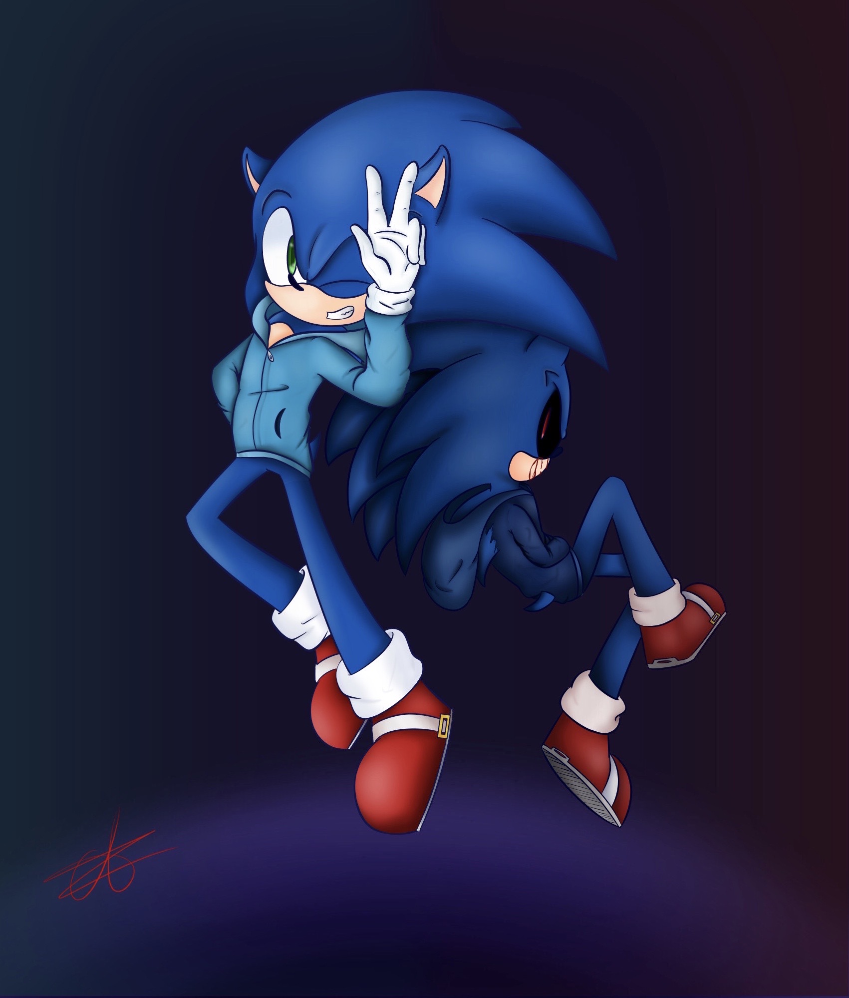 Sonic.exe redone sonic picture to Ex's version by EXandSuiHollo on  DeviantArt