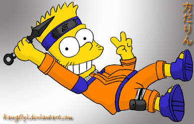 Bart Simpson Cosplays Naruto