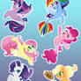 Sea Ponies sticker set