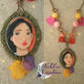 Pocahontas cameo polymer clay