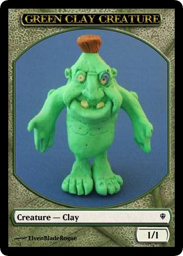 Green Clay Creature token