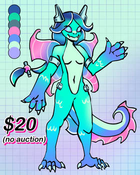 Blue lizard adoptable $20 (Paypal only) Available!