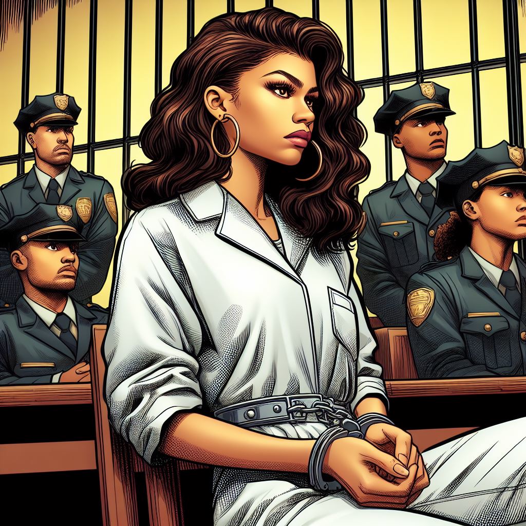 Shackled Deviantart Shackled Zendaya awaits her fate in Court by prisonaiartcreator on ...