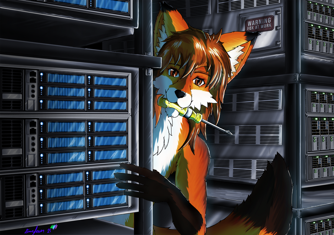Work Fox Fox at work - Commission for Skye by Farfener on DeviantArt