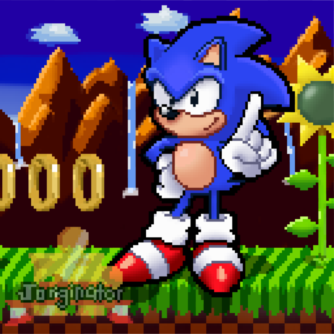 Pixilart - super sonic in sonic 1 by AaRon-The-Hedge