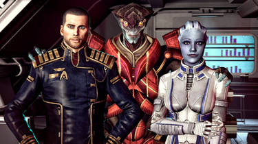 Mass Effect: Shepard, Javik and Liara