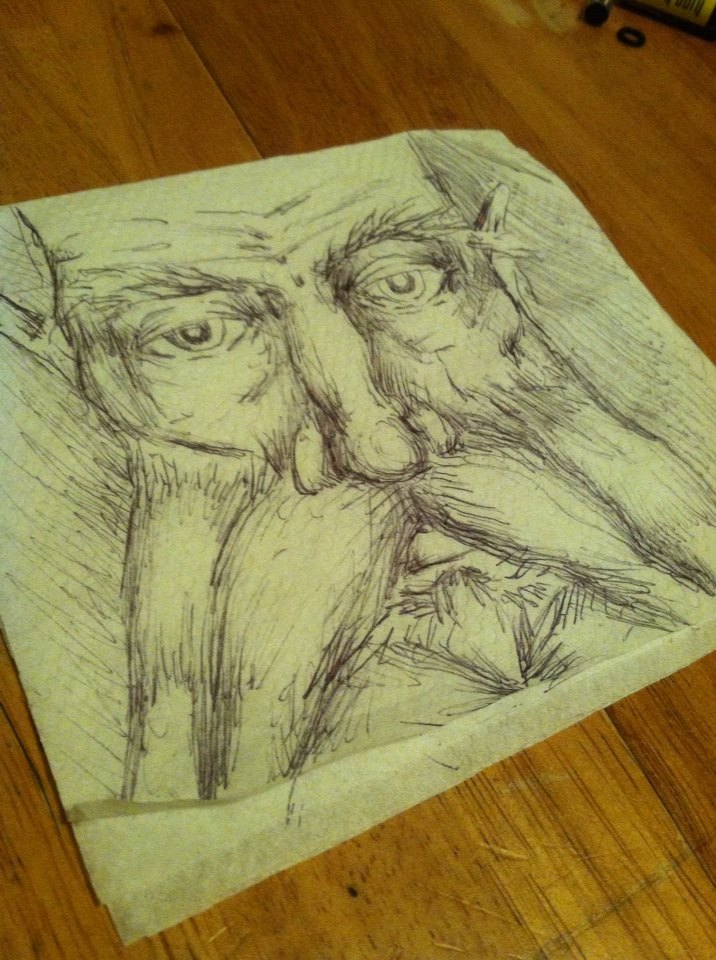 Old Dude on a Napkin