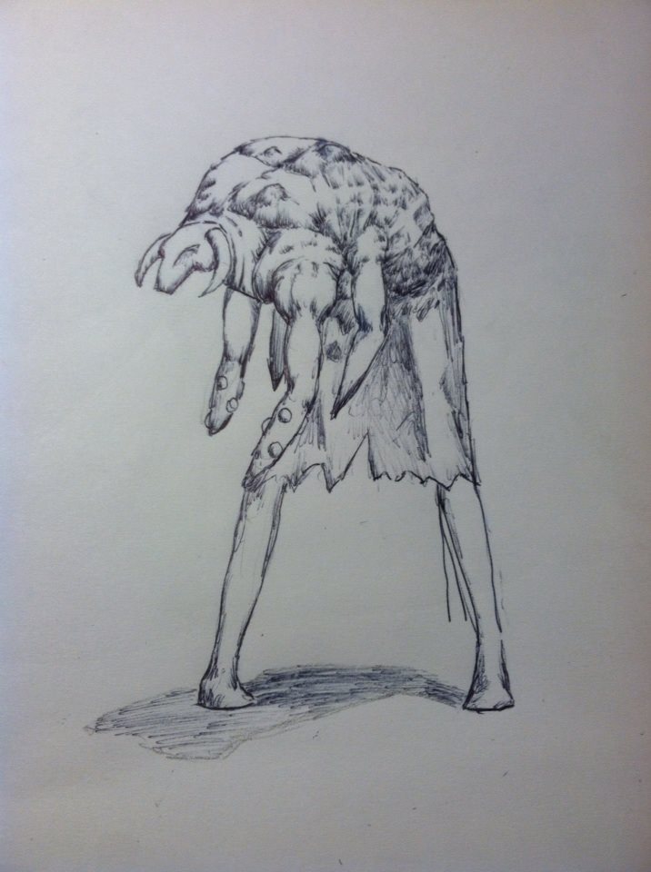 Monster Concept Drawn in Pen