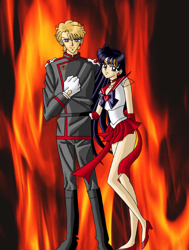 Sailor Mars and Jedite by AmayaKouryuu on DeviantArt