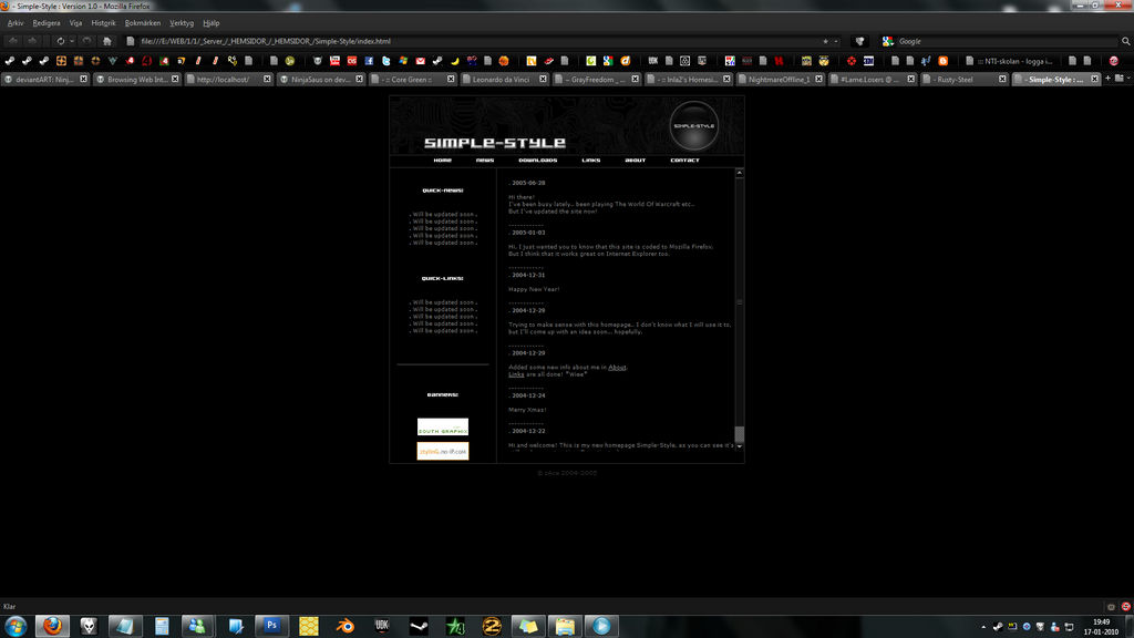 Old websites : Simple-Style by NinjaSaus