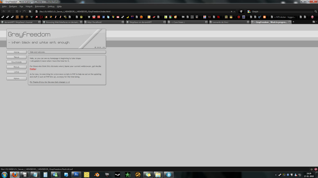 Old websites : GrayFreedom by NinjaSaus