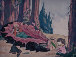 Wendy tickling stuck