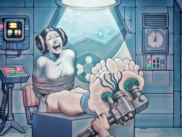 Princess Leia tickling interrogation 