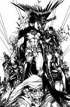 Batman Family - Hand inks