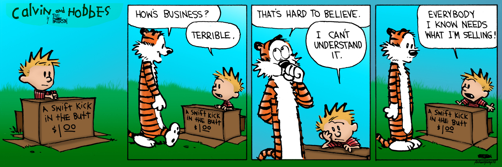 Calvin and Hobbes colored