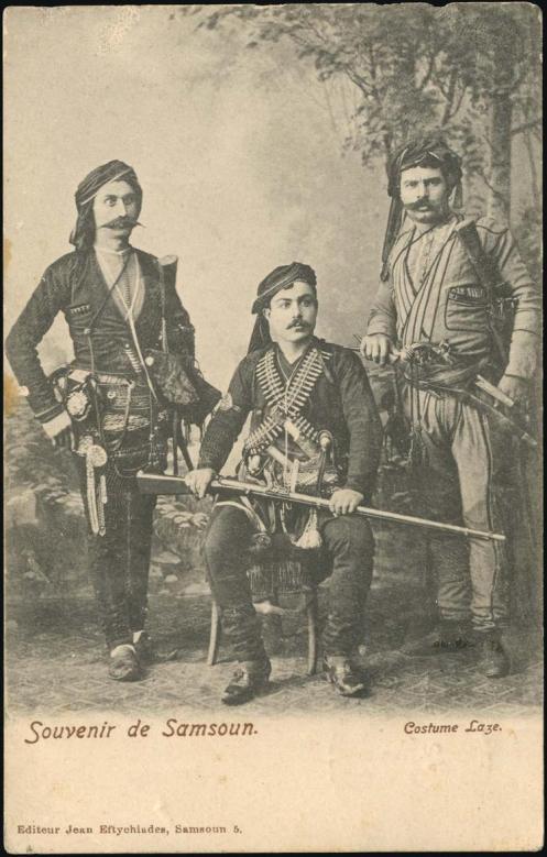 Photo of a laz/colchian soldier with a laz bichak